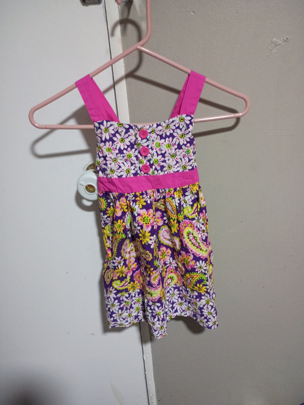 Ashley Ann Pink and Purple Floral Paisley Sundress for Kids